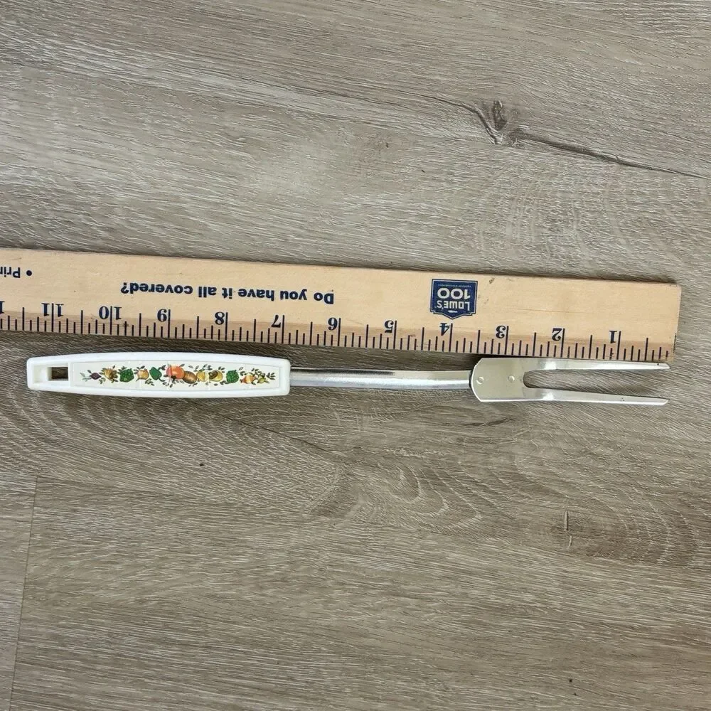 Spice Of Life Meat Serving Fork Ekco Mushrooms Vegetables Corning USA Vintage
